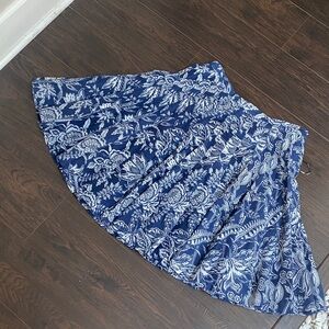 Tommy Bahama Blue and White Paisley Skirt